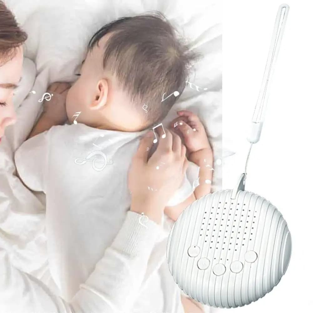 Macchina del Suono con 10 Suoni Rilassanti e Rumore Bianco, Volume Regolabile, Monitoraggio Automatico del Rumore, Macchina per il Sonno del Bambino con Cordino