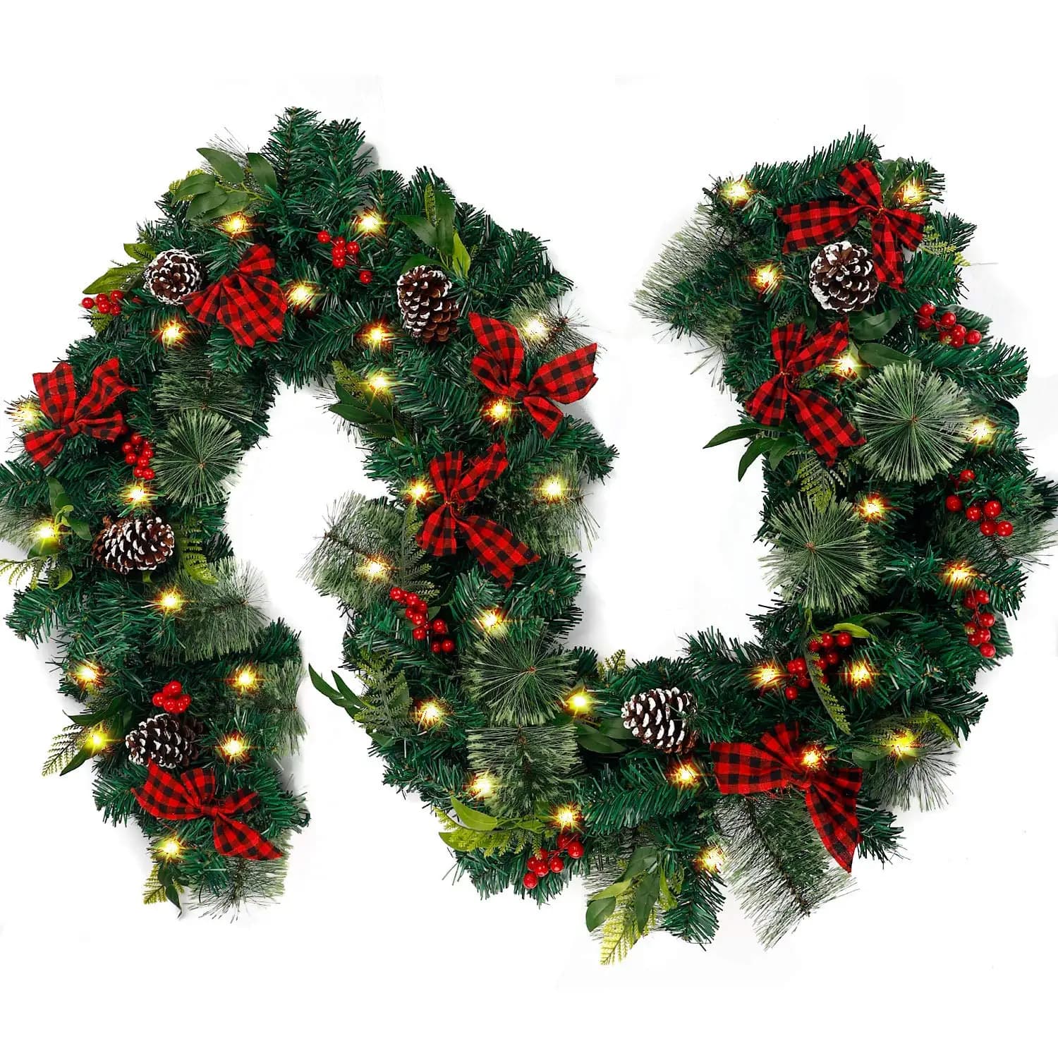 270 cm 50 lights Christmas tree decoration Artificial plants Light rope ornaments Outdoor table Decoration of fake plants