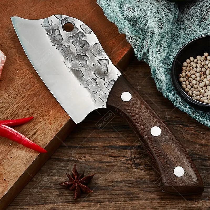 WXCOO 1 Pezzo Coltello da Macellaio per Carne, Coltello per Sfilettare e Disossare Pesce, Coltello da Cucina Ultra Affilato con Manico in Legno, Accessori da Cucina