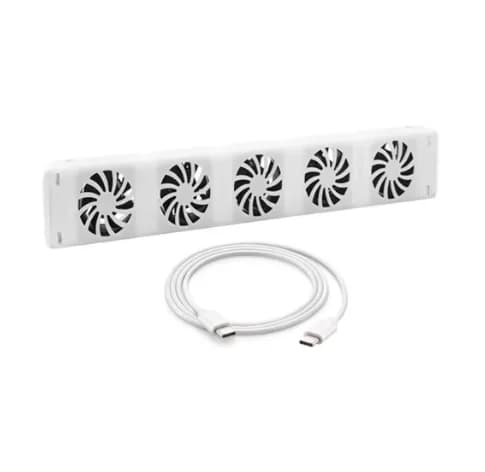 Radiatore Meccanico a 5 Ventole DC 5V, Sistema di Raffreddamento Intelligente, Silenzioso 20dB, Set Singolo