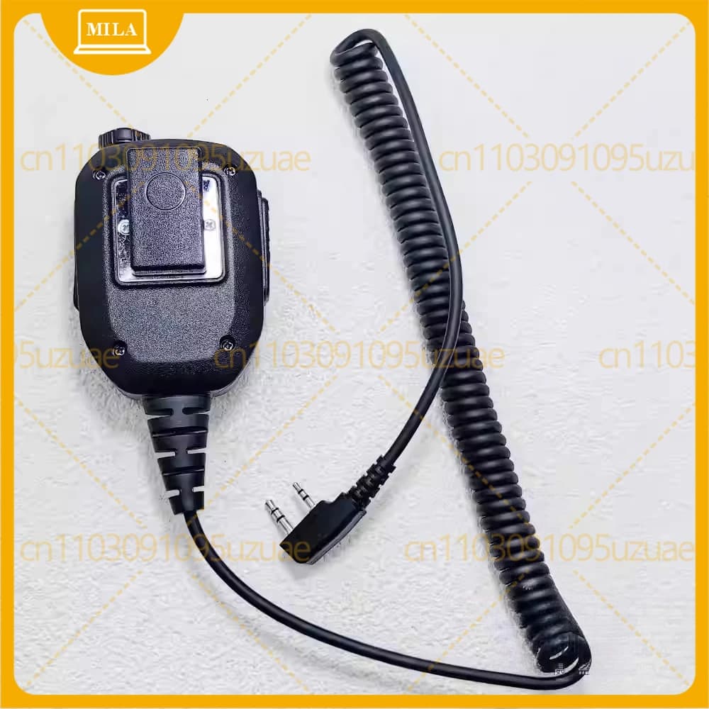 Microfono Ricaricabile con Jack per Cuffie da 3,5mm e Microfono Altoparlante a 2 Pin per Radio Baofeng, Kenwood, Tytera, Quansheng, Walkie Talkie