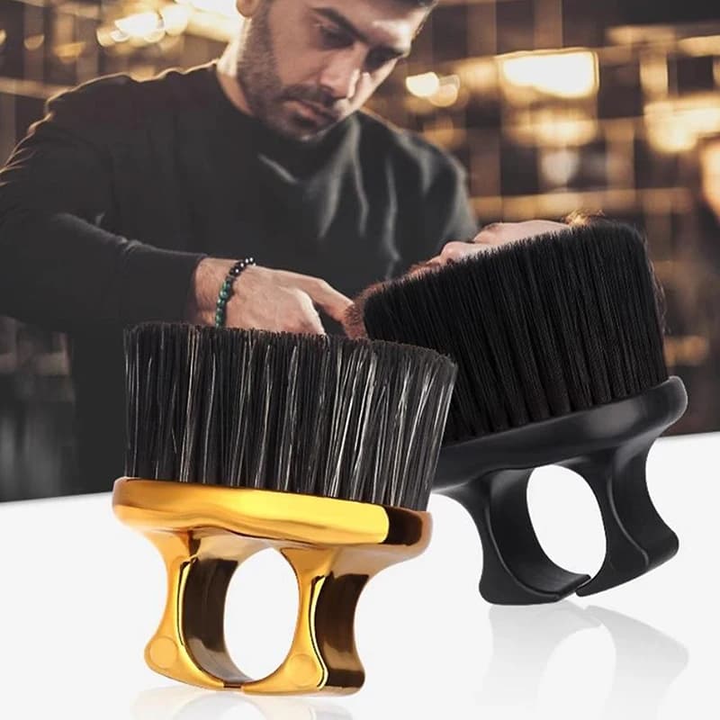 {HBA17} Barba Trimmer Spazzola per dita Barbiere Taglio dei capelli Spazzola per spolverare il collo pulito Strumenti professionali per lo styling del salone