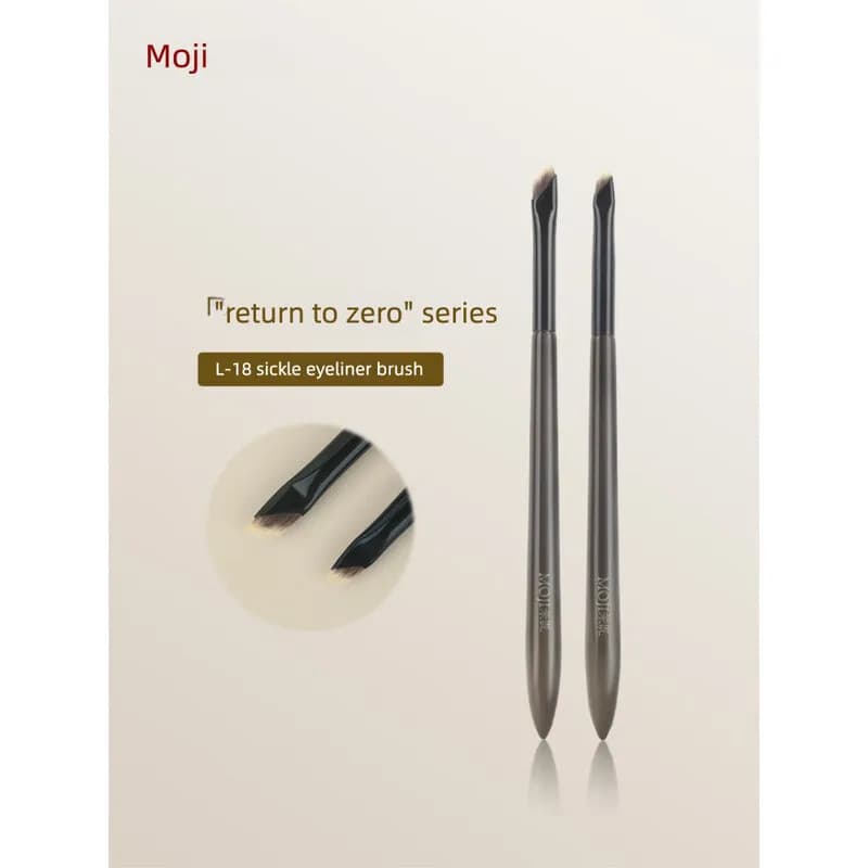 Mojie Zero L18 Falce Eyeliner di piccole dimensioni per palpebre inferiori e sotto la zona degli occhi, pennello per sopracciglia con lama angolata, pennello per trucco Cangzhou