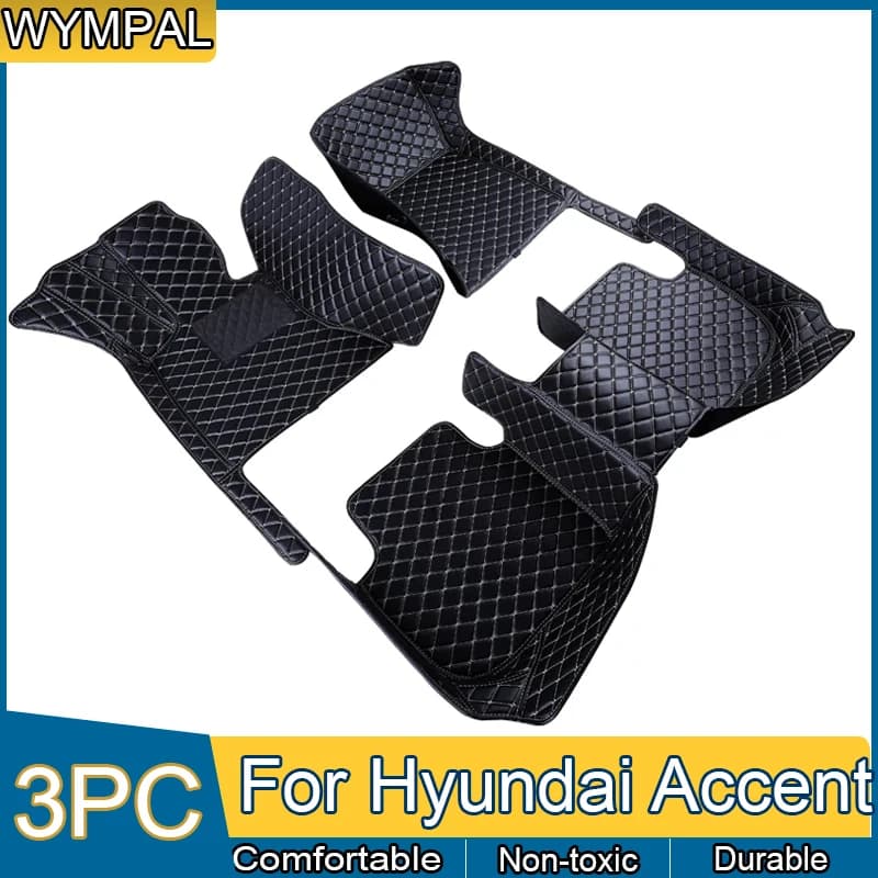 Tappetini auto per Hyundai Accent Verna Super Pony Brio Dodge Attitude MC MK3 2006 ~ 2011 tappetino in pelle tappeti tappeti accessori auto