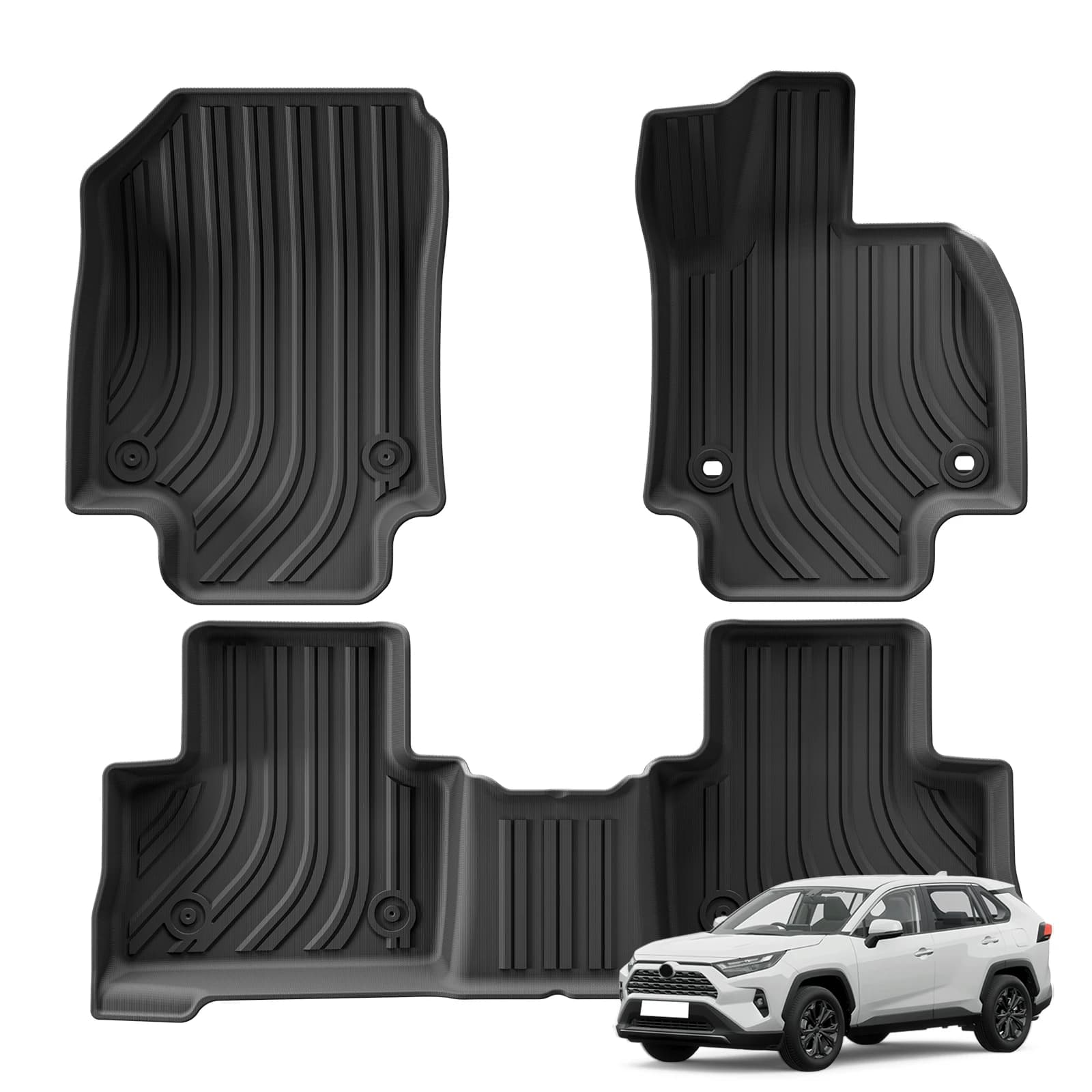 ZUNDUO RHD per Toyota RAV4 2019-2024 2025 Guida a destra Tappetini per auto Cargo Liner Tronco Pad TPE 3D Tappetino Accessori