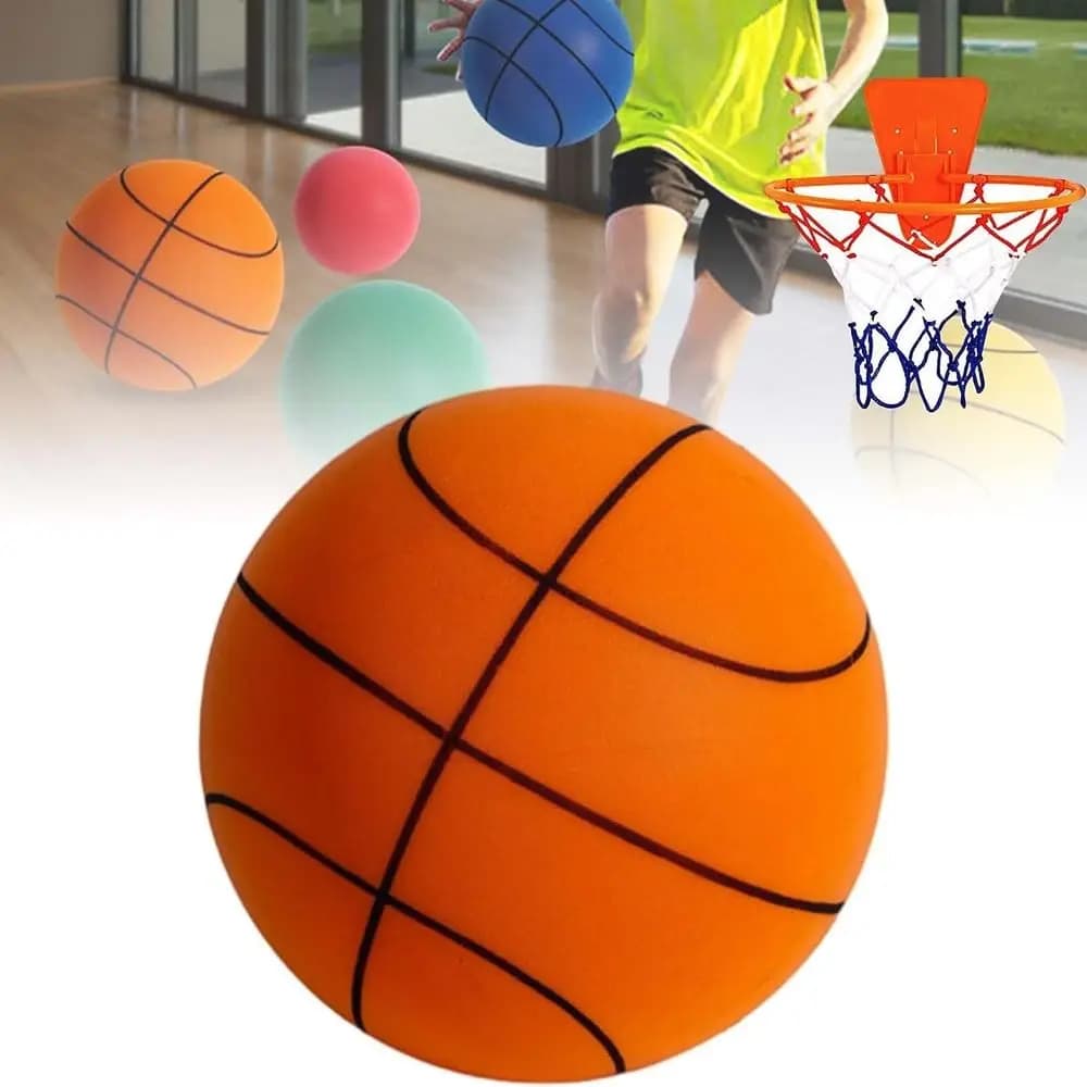 Silent Basketball in High Density Foam Easy to Handle Indoor Activities Indoor Training Ball for Kids Lightweight Low Noise Training Ball