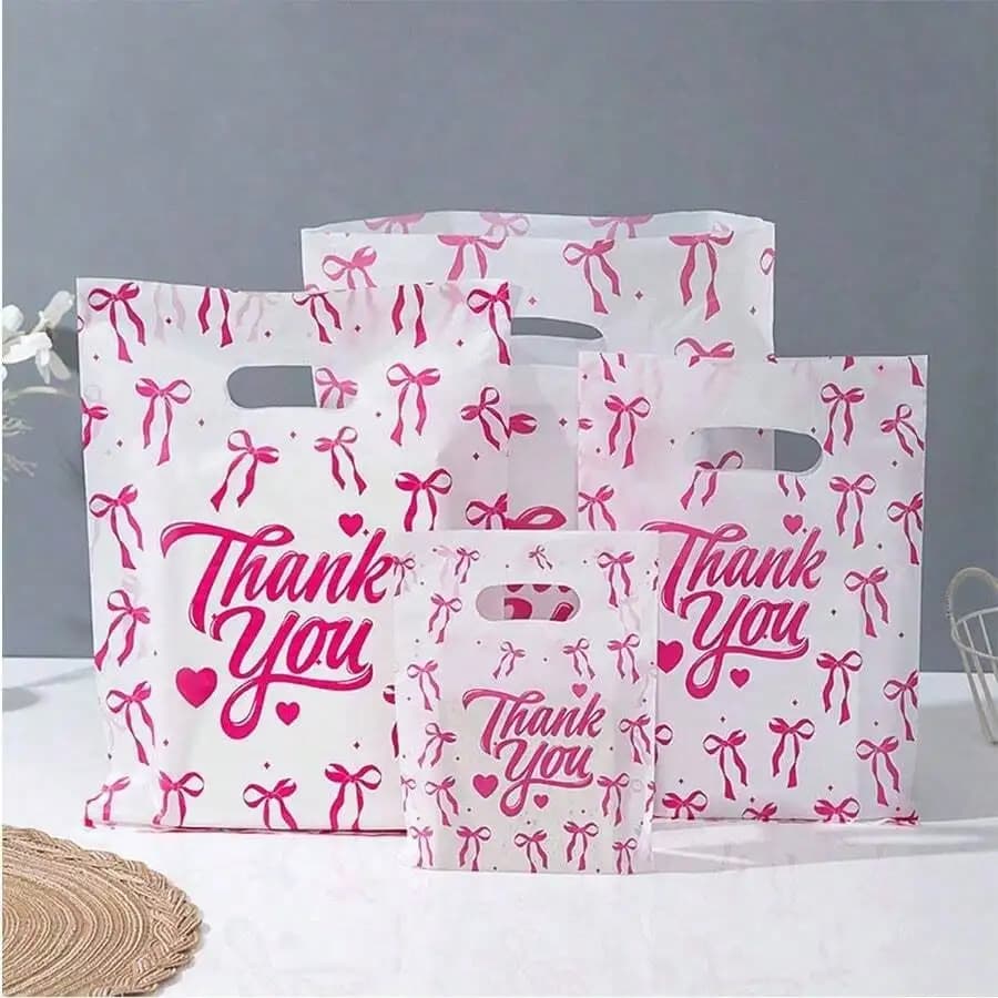 50 sacchetti regalo di ringraziamento, sacchetti per la spesa al dettaglio, borse riutilizzabili, sacchetti regalo per matrimoni, sacchetti regalo per le vacanze, sacchetti per confezioni regalo