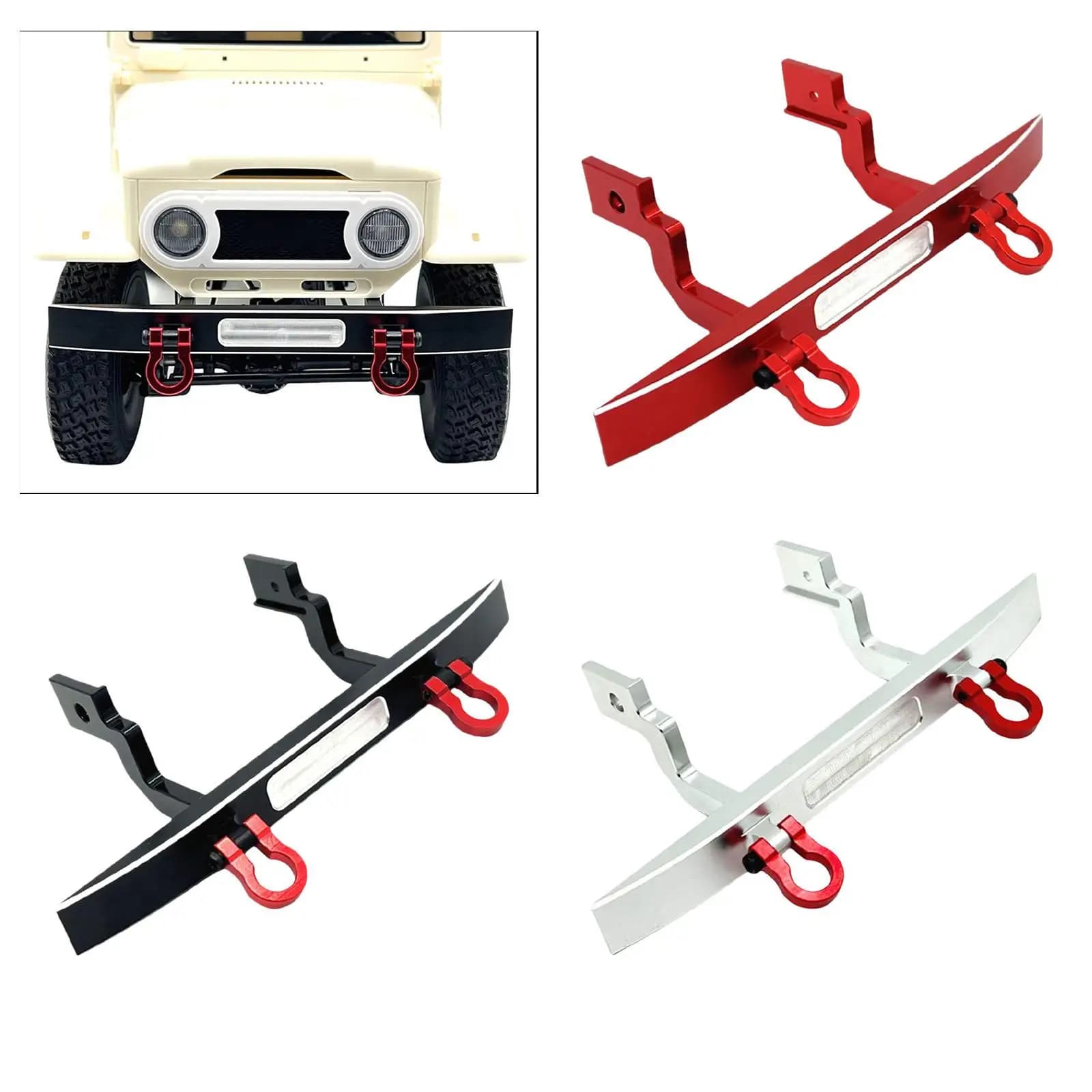RC Car Front Bar 1 16 Scale Aluminum Protection Bar Metal Bumper Accessory for C