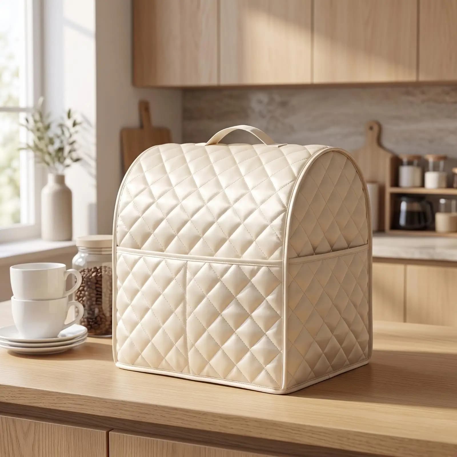 Blender Cover with Handle Quilted Blender Cover Guarding Long-Lasting for