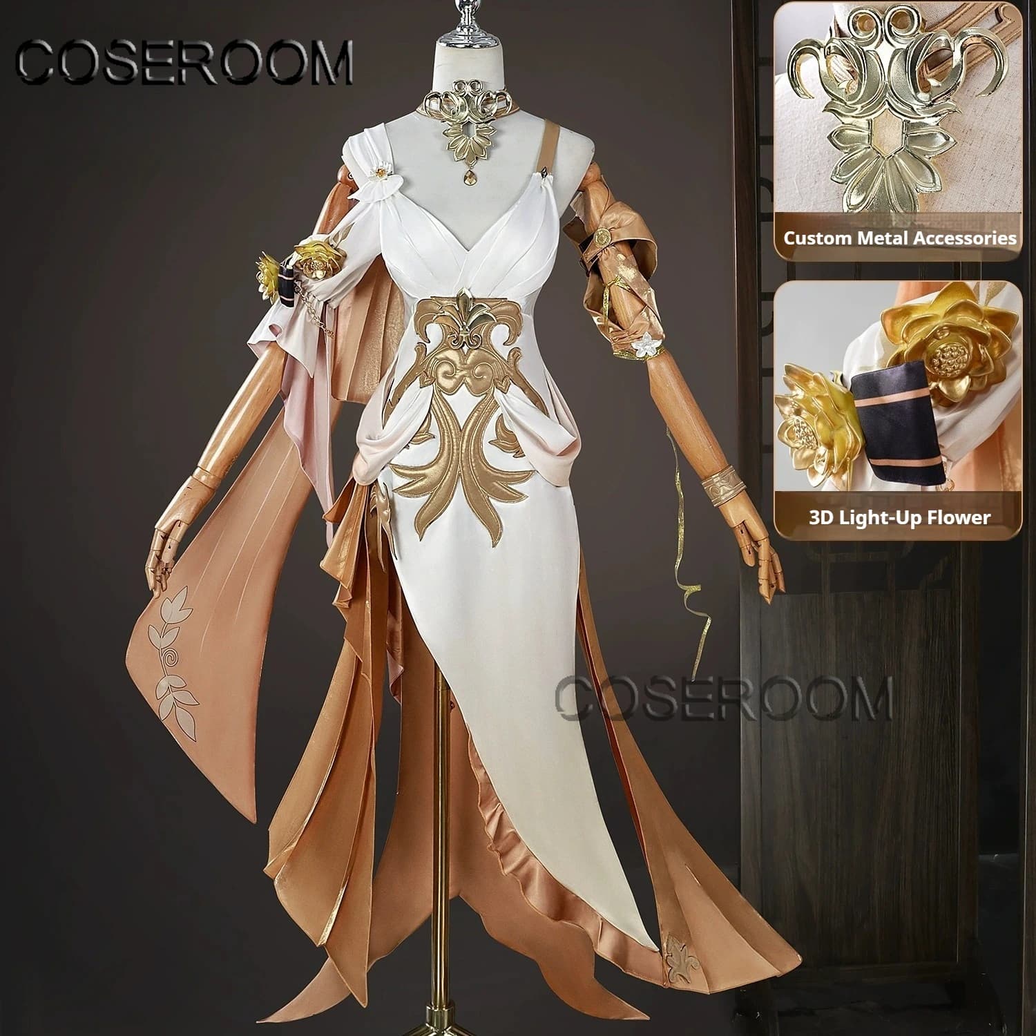 Aglaea 3D Cosplay Costume from Game Honkai Star Rail, Outfit for Halloween and Carnival, Uniforms for Role Games Soul and Comic, Dress with Wig and Accessories
