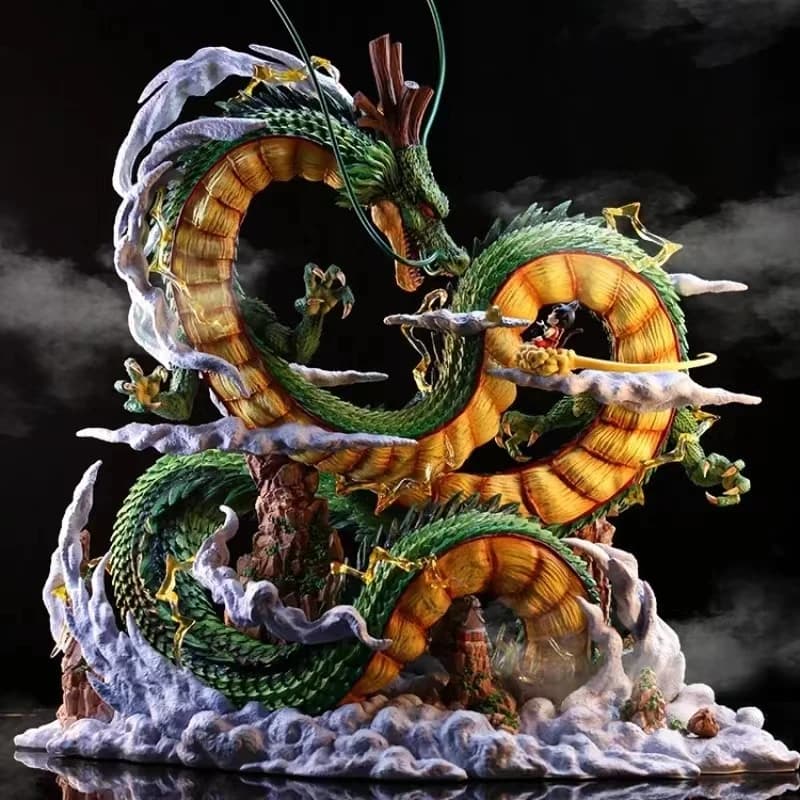 24 centimetri Dragon Ball Anime Figura Shenron Figura Goku E Shenron Figurine Modello In Pvc Statua Bambola Collezione Camera Giocattolo Regali