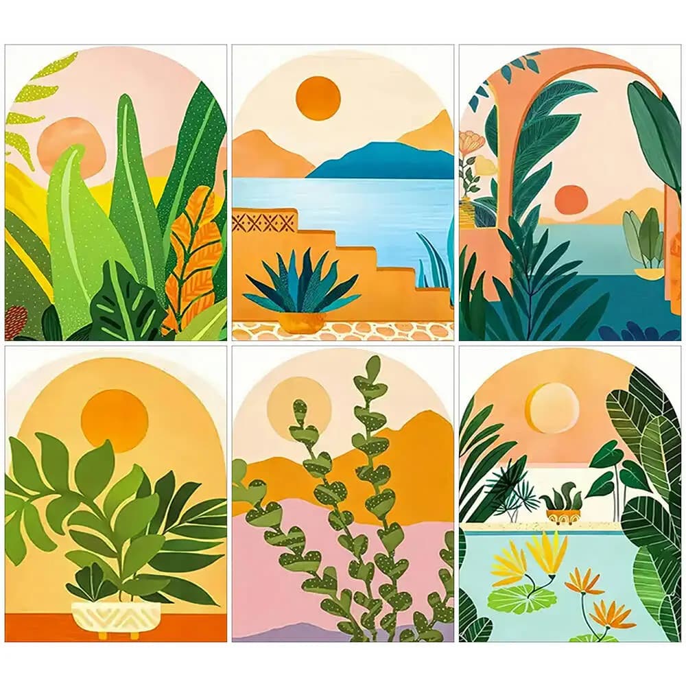 DIY Paint By Number Adult Kit Plant Digital Oil Painting Landscape Scenery Unframe Picture Artcraft On Canvas Handpainted Gift