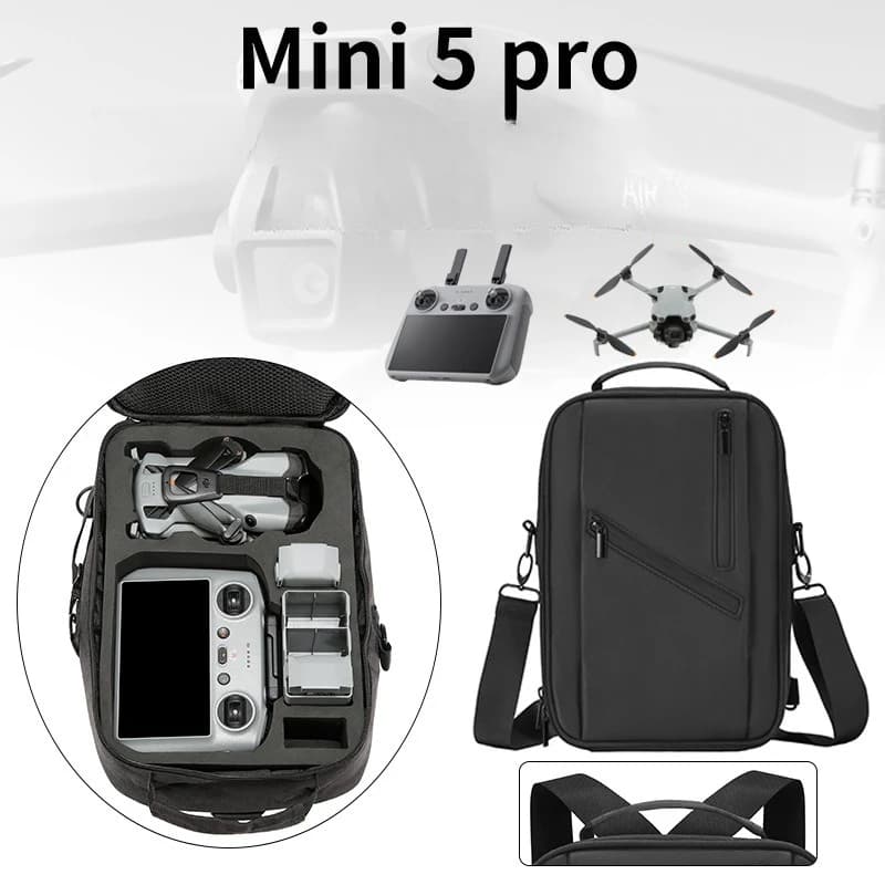 Waterproof Portable Double Shoulder Backpack Storage Bag for DJI Mini 5 Pro Drone All In One Accessories