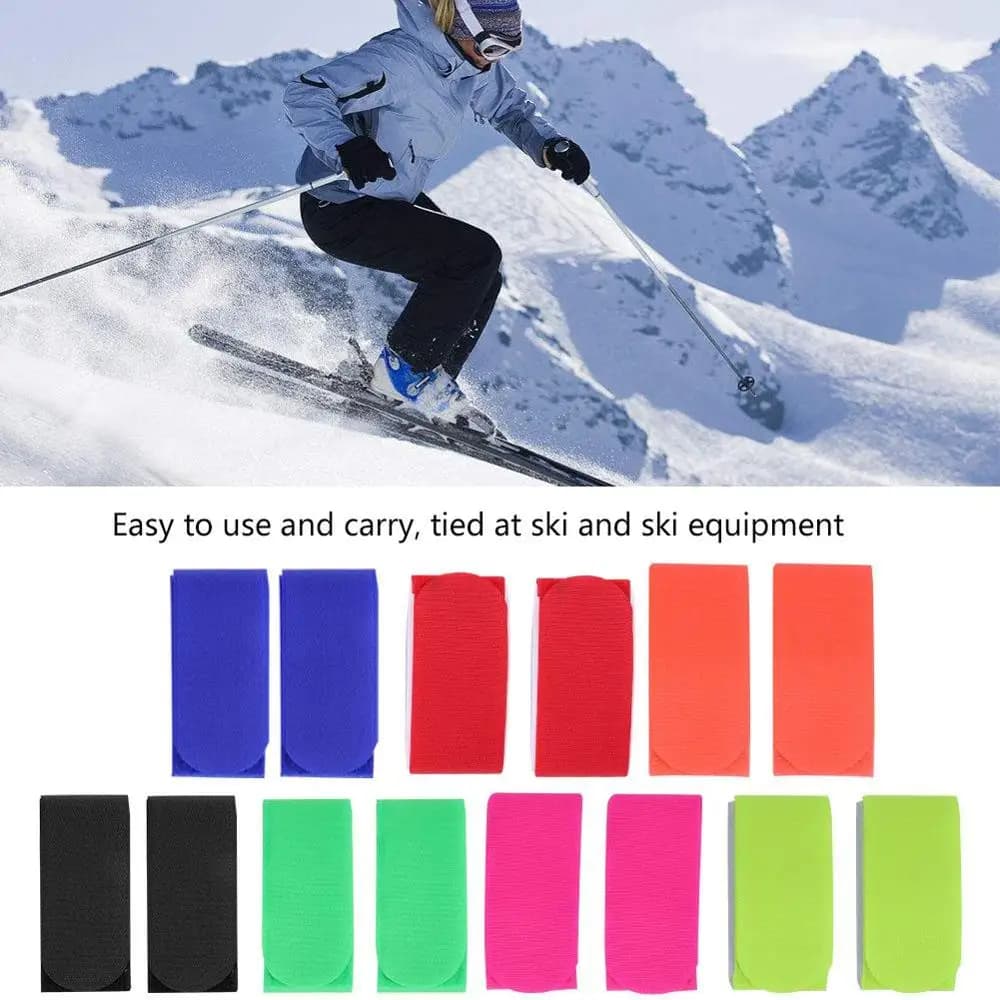 1 paio regolabile Snowboard Carrier Loop Strap durevole Nylon Ski Board fissaggio Binding Strap Outdoor Sports Sled Holder accessorio