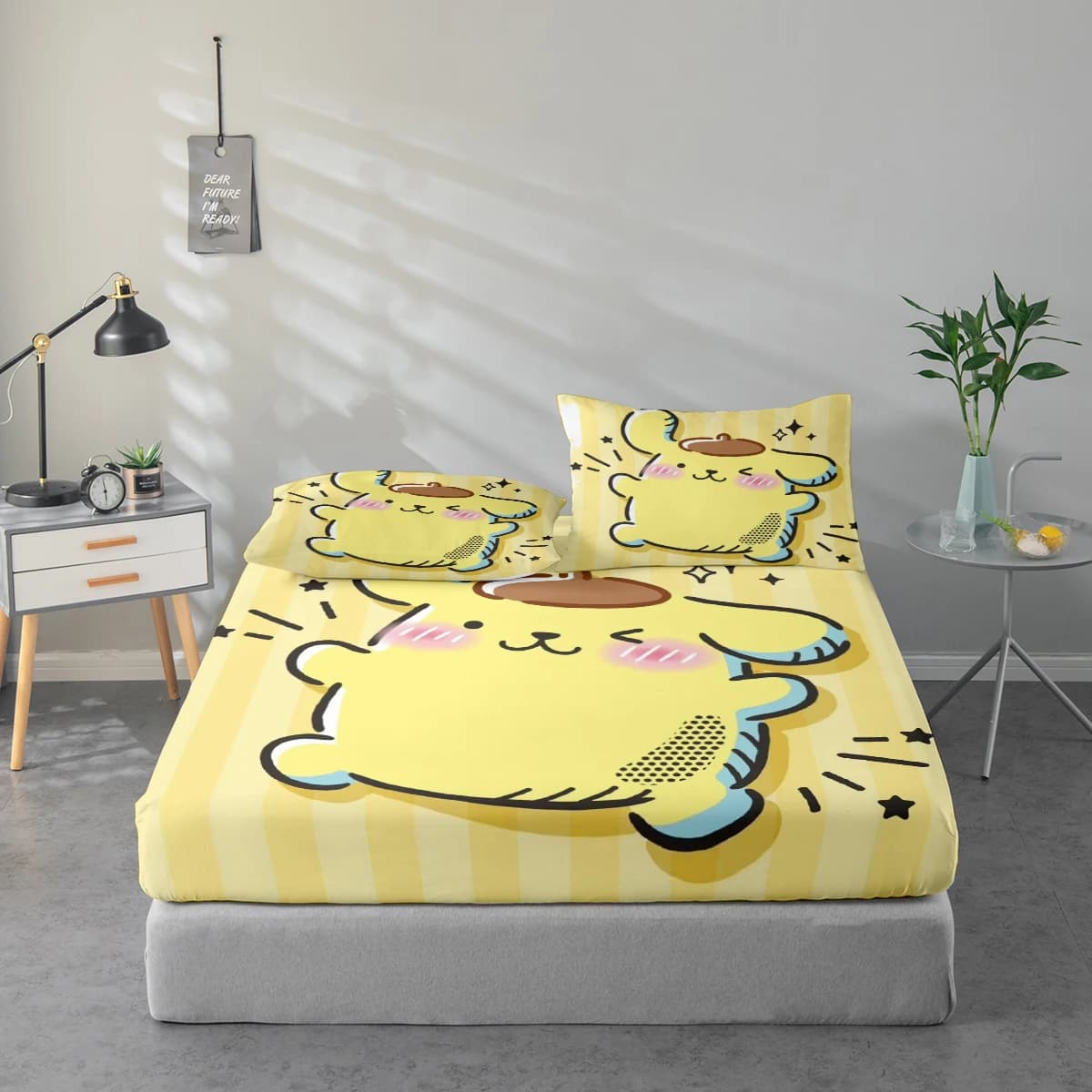 Set di lenzuola stampate digitalmente ad alta definizione in 3 pezzi, set di lenzuola con motivo floreale a forma di cane, include 1 lenzuolo con angoli + 1/2 federa, adatto per camera da letto, stanza degli ospiti, decorazioni per la casa, lenzuolo con angoli in fibra di poliestere + federa, biancheria da letto ultra morbida, tessuto spesso e ultra morbido, confortevole per tutte le stagioni, lavabile in lavatrice