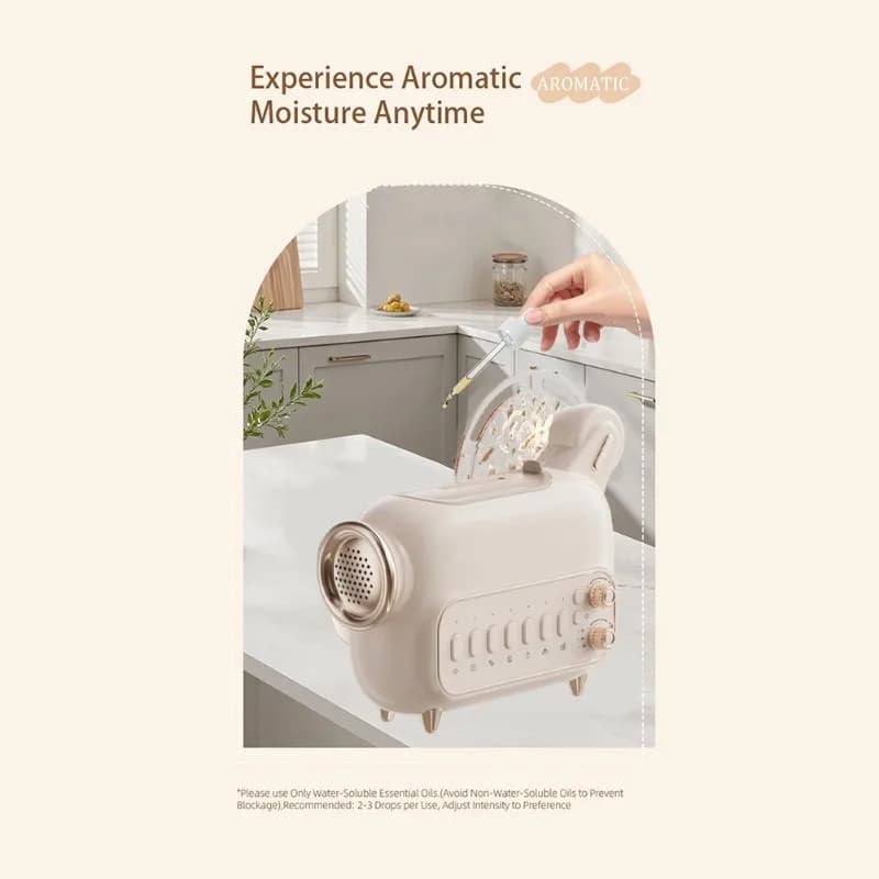 (A61K) Altoparlante Bluetooth con Umidificatore e Luce Notturna, Rumore Bianco e Timer, Umidificatore a Nebbia Fredda Ultrasonico da 120 Ml per Camera da Letto