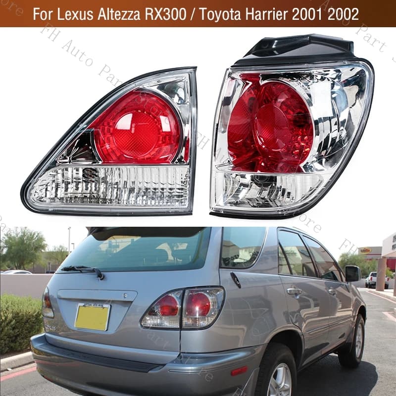 Fanale posteriore Fanale posteriore Per Lexus Altezza RX300 Toyota Harrier 2001 2002 Paraurti posteriore Fanale posteriore Freno di arresto Lampada di retromarcia Senza lampadina