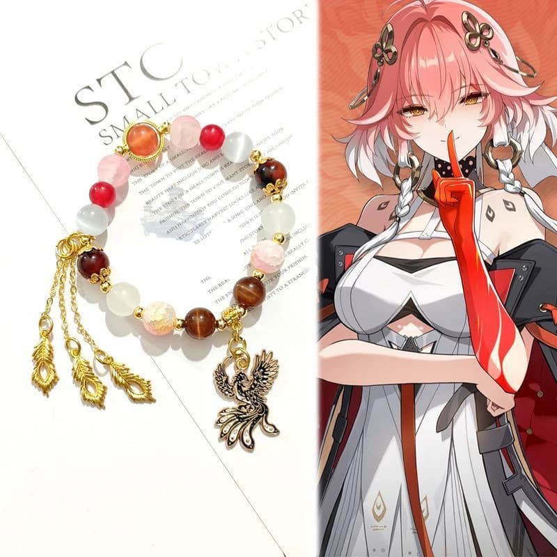 Gioco Wuthering Waves Changli Bracciale Cosplay Perline unisex Catena Changli Braccialetti con ciondolo Gioielli Accessori in lega di zinco