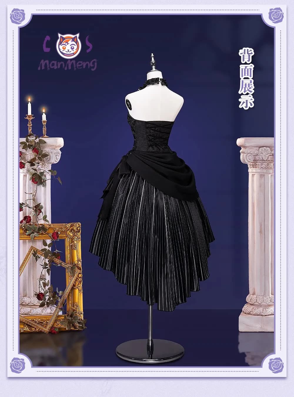 Kano Tsumugi‌ Anime Variable Baricade Cosplay Costume Tsumugi Kano Halloween Party New Women Gothic Sweet Lolita Dress Hat Prop