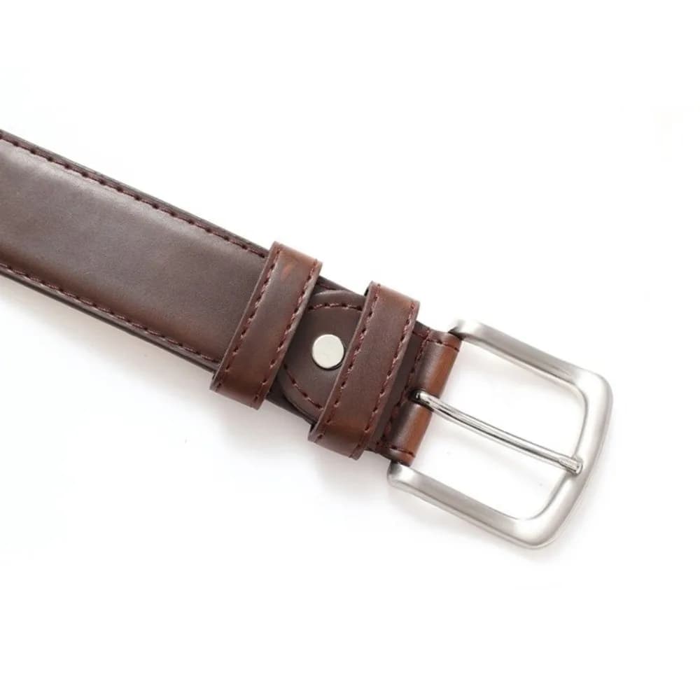 Cintura Antifurto in Similpelle Nera da Uomo con Fibbia, Lunghezza 115/125cm, Cintura Marrone con Cerniera di Sicurezza per Protezione Denaro