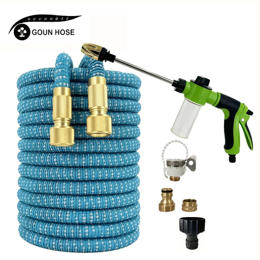 Expandable Magic Pipe, High Pressure Washer, Long Distance Spraying Functions, Water Gun, Home and Garden Irrigation Pipe