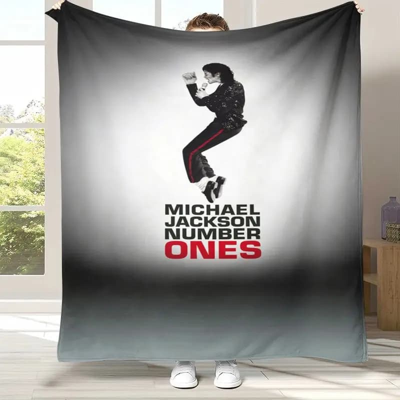 Retro Michael Jackson King of Pop MJ Flannel Blanket,Ultra Soft Warm Plush Throw for Home Bedroom Bed Sofa Cover Picnic gift