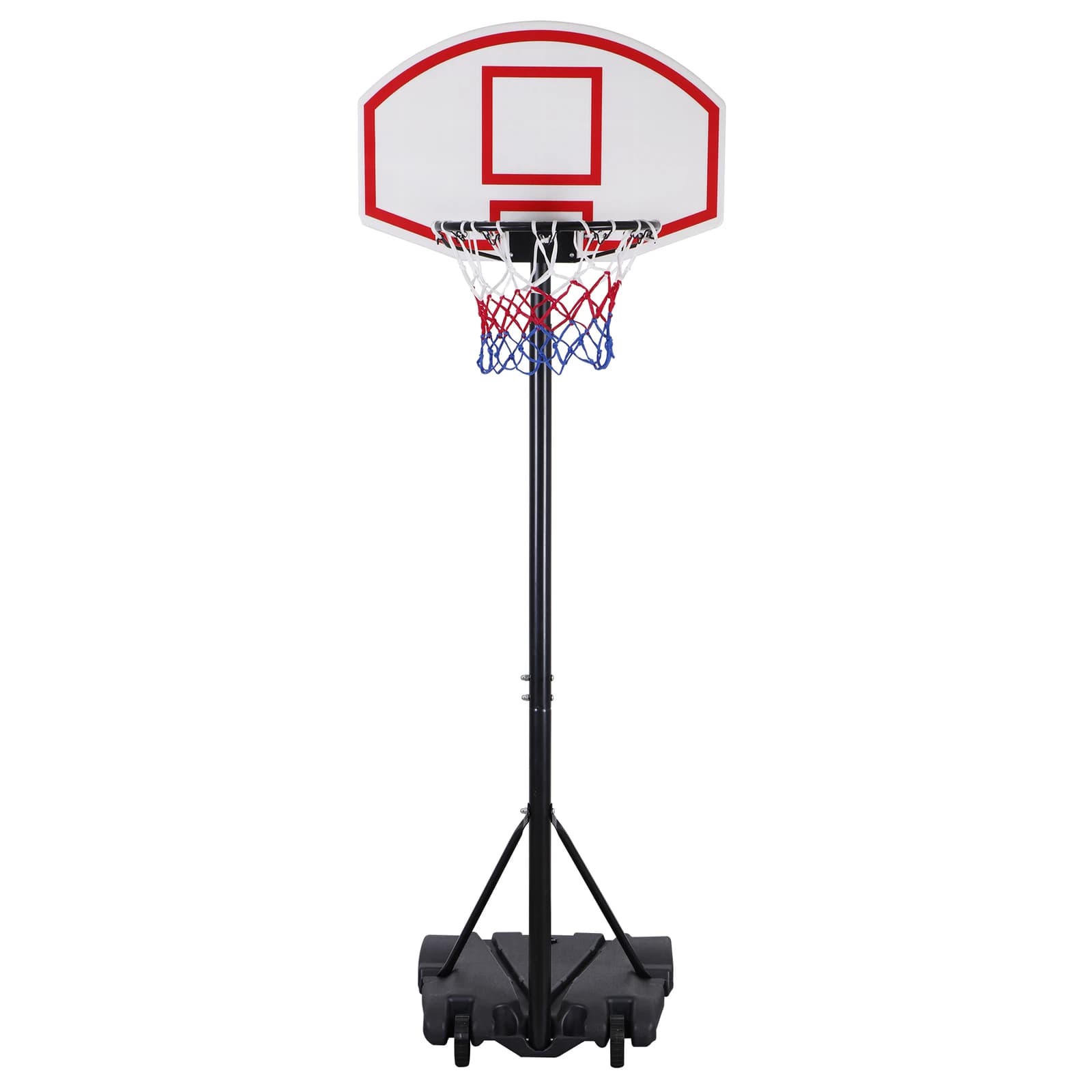 Portable Basketball Hoop Outdoor Goals Backboard System Adjustable Height 5-7 FT