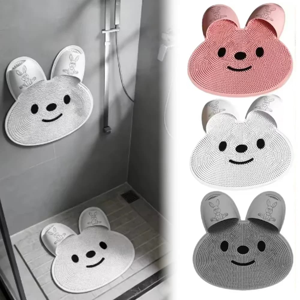 1 pezzo Tappetino in silicone per lavaggio e massaggio piedi, antiscivolo per bagno, tappetino scrubbing per doccia