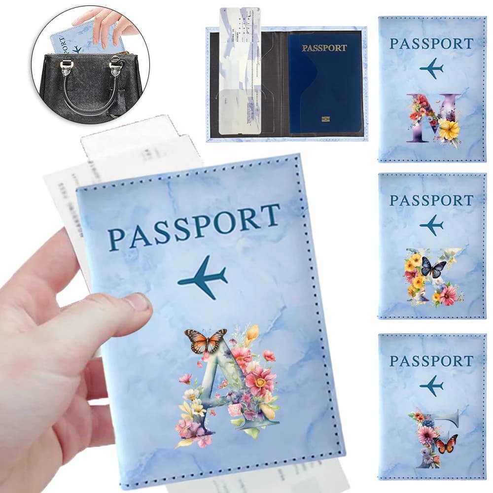 Porta Passaporto Portatile, Accessori per Viaggi d'Affari, Custodia per Certificati e Carte di Credito, Serie Butterfly