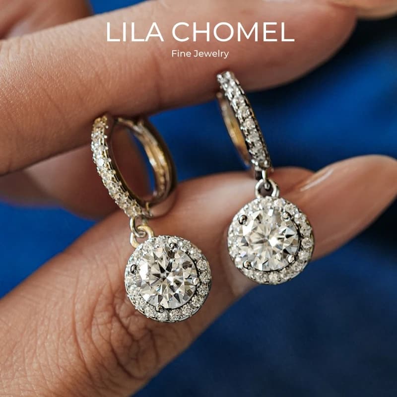 Ragazza Compleanno 18K Oro Bianco Orecchini di San Valentino 1/2CT Moissanite Diamante Donne Matrimonio PT950 Regalo di Capodanno Gioielleria Raffinata