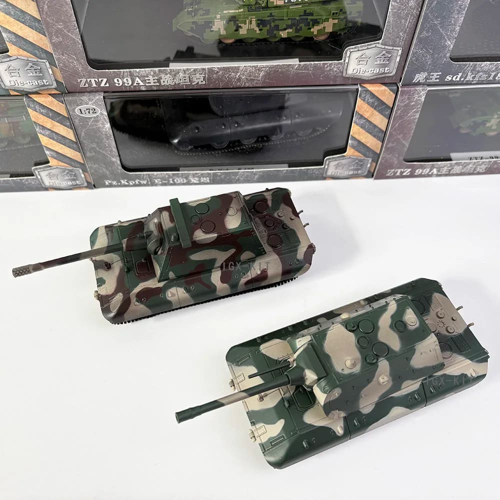 1/72 scale German E-100 heavy tank E100 Rat-Ztype Krupp turret Alloy Finished Military Tank Model Gift Collection Ornament