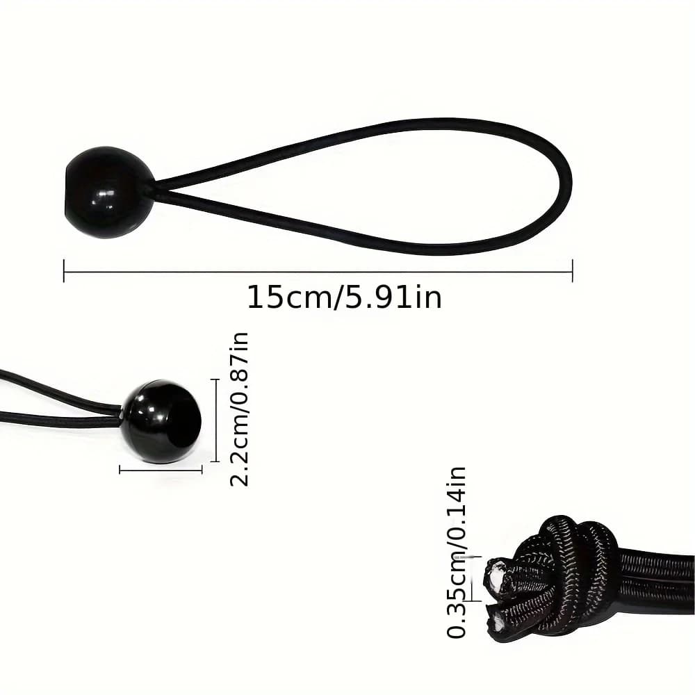 13 Pieces Cord Ball Elastic Tarpaulin Strapping Rope 15cm Cord Ends Elastic Rope Lace Fixed Boat Pole Camping Tent Accessories