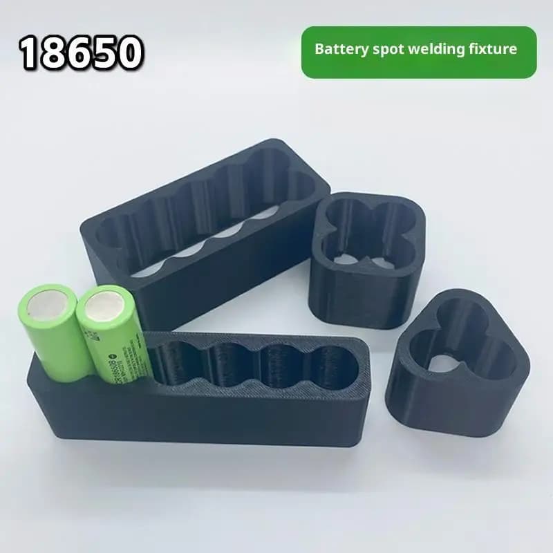 Set di 1/4 Pezzi di Supporti in Plastica per Saldatura a Punti di Batterie 18650, Supporto Fisso per Saldatura di Batterie al Litio, Staffa di Assemblaggio per Saldatura a Punti