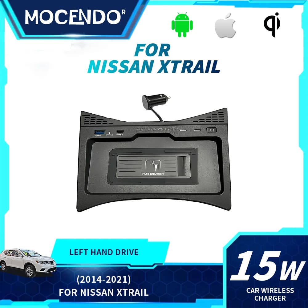 Caricatore Wireless per Nissan Xtrail 2014-2021 Accessori Interni Auto per Telefoni Cellulari Strumento Automobilistico