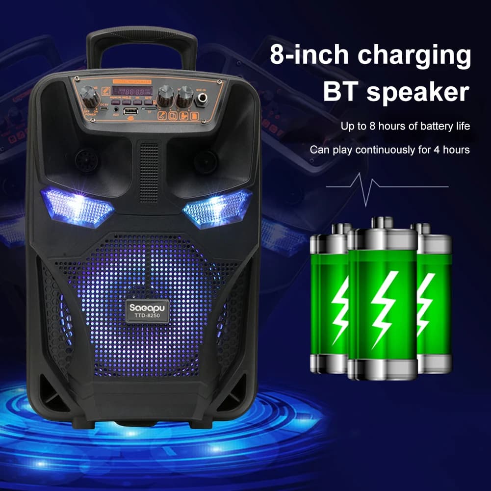 Altoparlante Bluetooth Compatibile con Radio FM, Subwoofer e Sistema Audio Stereo per Esterni, Casa, Feste e Viaggi