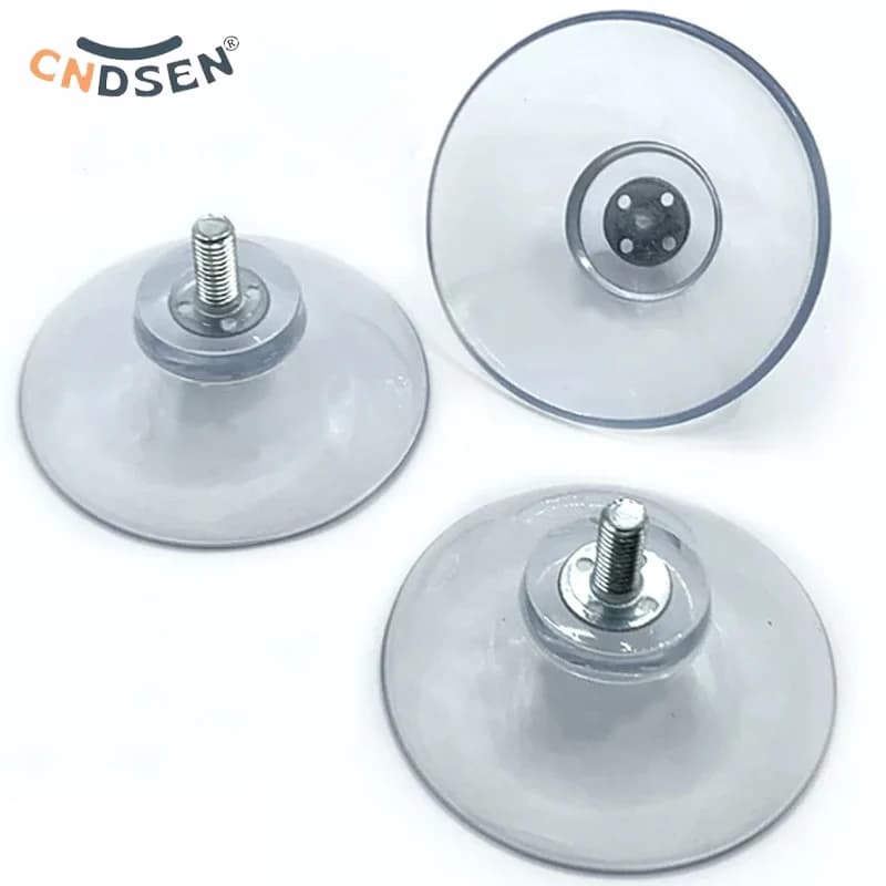M6/M8 Screw Rubber Suction Cup Anti Slip Adjustable Foot Pad Transparent Suction Cup Hook with Screw