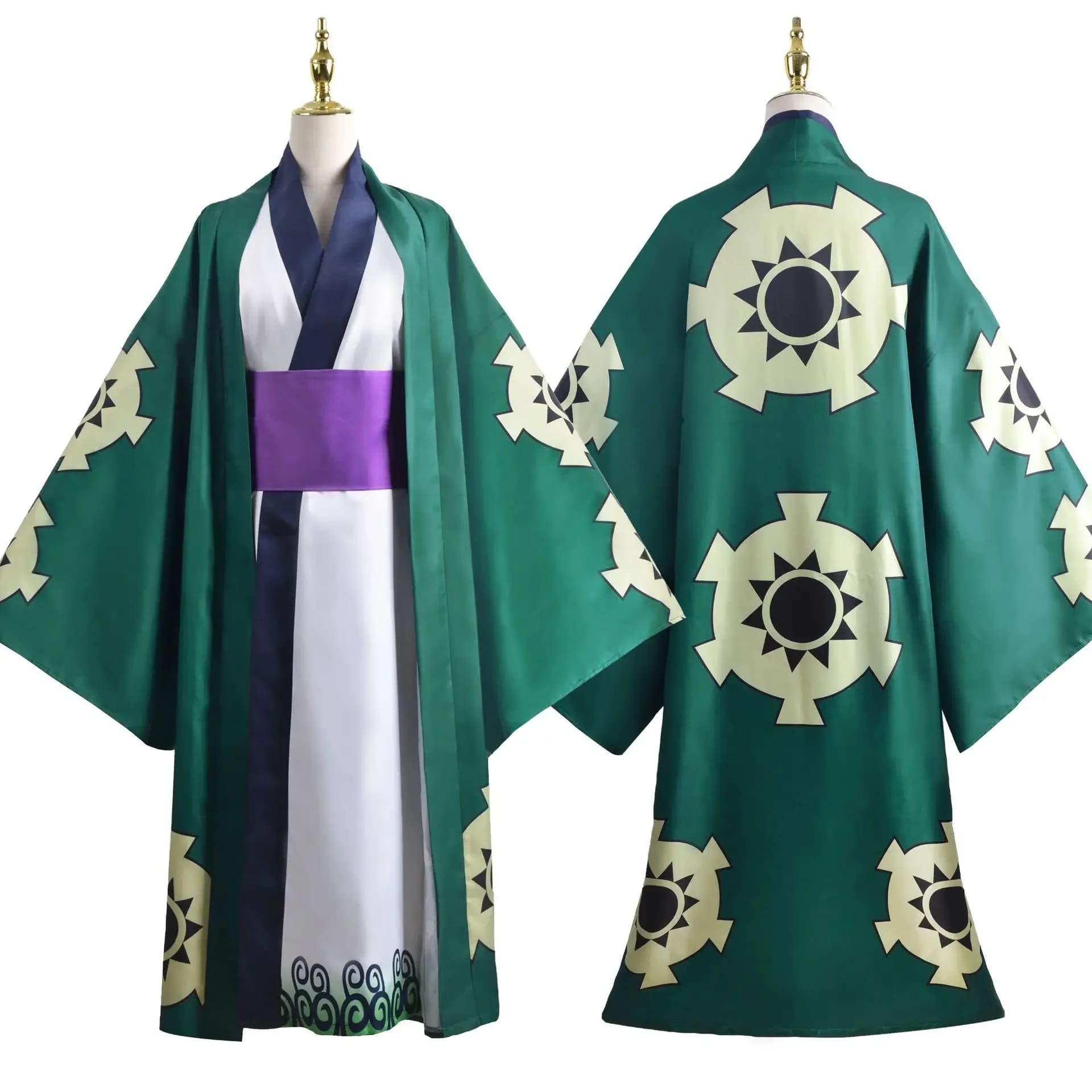 Costume Cosplay Pirati del Tesoro, Kimono da Bagno Zoro Shiro, Abbigliamento Cosplay