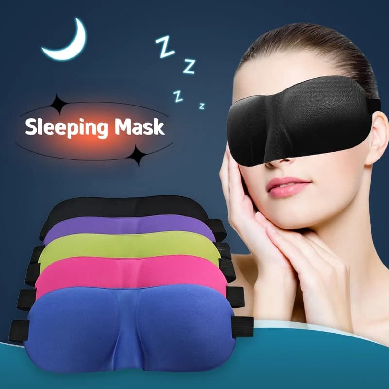 Mascherina per Dormire 3D Sagomata, Morbida Copertura per Occhi, Blocco della Luce per Uomini e Donne, per il Sonno Notturno