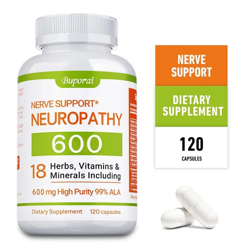 Support supplement for neuropathy 600 mg - Helps maintain normal nervous system function and relieve mental stress
