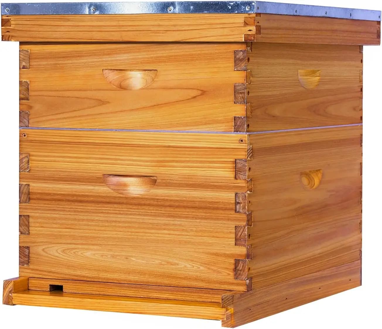 10-Frame Langstroth Beehive Kit Beeswax Coated Wood Bee Hive 1 Deep 1 Medium Box With Frames Foundations Beekeeping Set