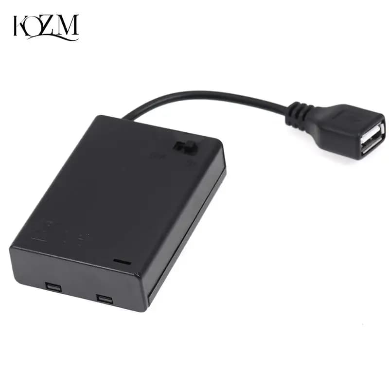 DC4.5V Mini scatola portaoggetti portatile AA scatola portaoggetti alimentatore USB scatola batteria per 5050 3528 2835 LED Strip Light