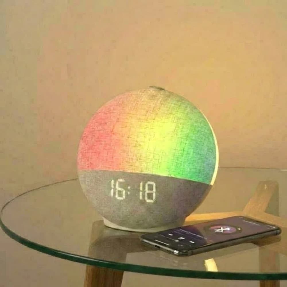 Wake Up Light Sunrise Alarm Clock White Noise Sound Machine Bluetooth Speaker Color Changing Night Lights for Bedroom Ideal Gift