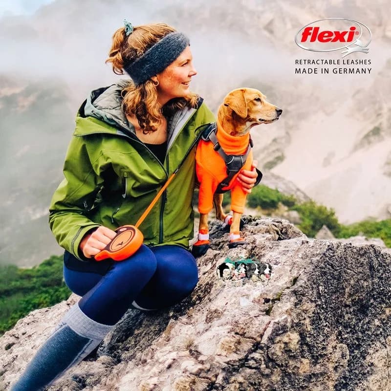 Guinzaglio Estensibile Flexi New Extreme con Cinghia in Nylon Ammortizzante per Passeggiate e Viaggi con Cani