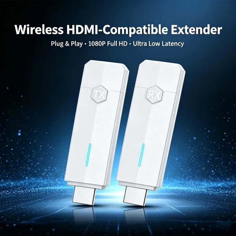 Wireless Video Transmitter Receiver 50M Portable Streaming Extender Dongle Adapter for TV Monitor Projector Laptop PC Screen