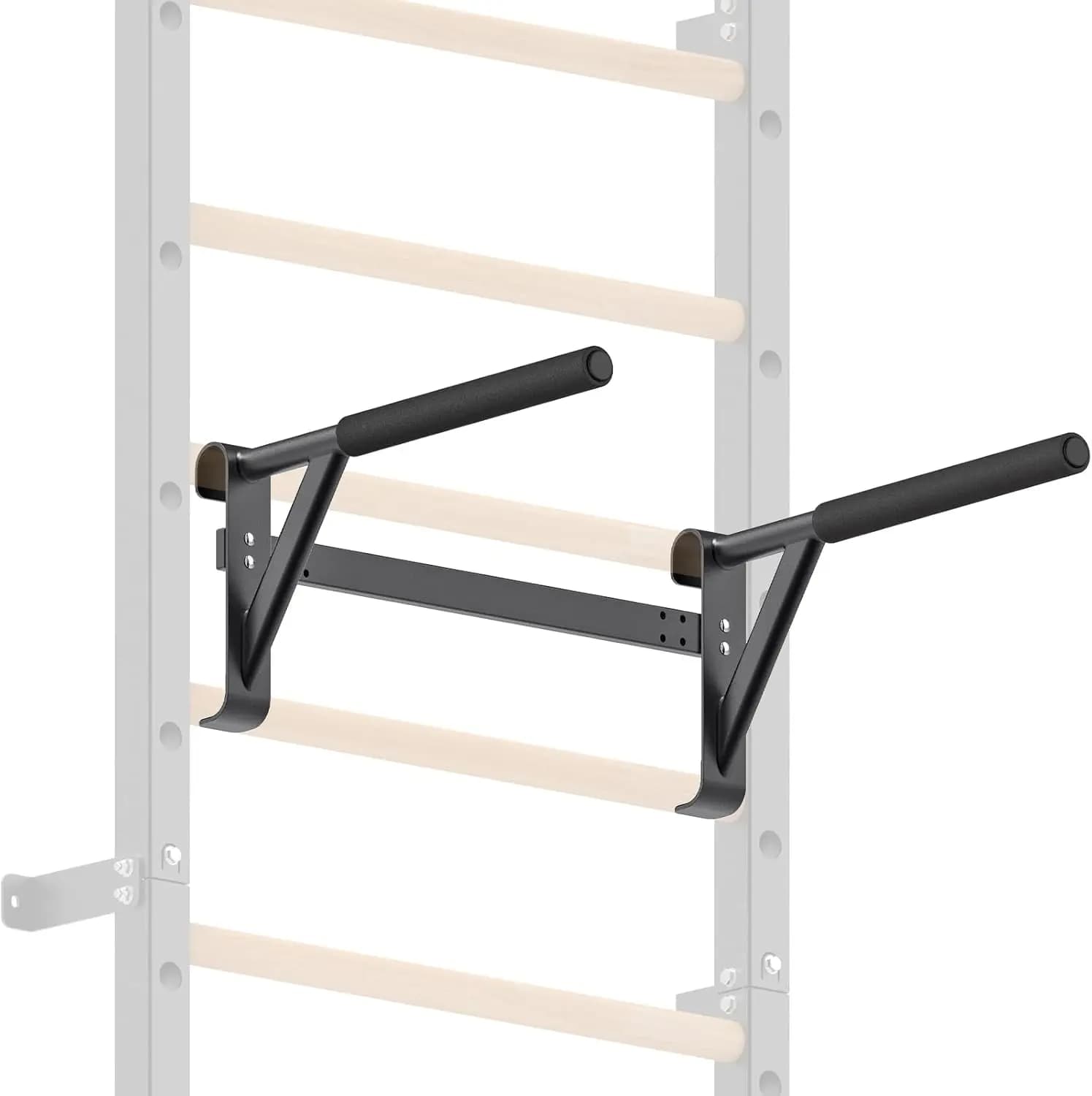 Barra per stallo ginnico-scala svedese da 2 "x 2" con foro da 1 ", barra per trazioni a parete, Trainer per sospensione a scala, impugnature in legno massello Gy