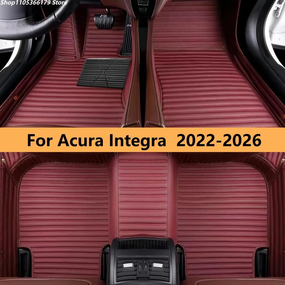 Tappetini per Auto Compatibili con Acura Integra 2022 2023 2024 2025 2026, Set Completo Anti-sporco, Tappeti Protettivi per Veicoli