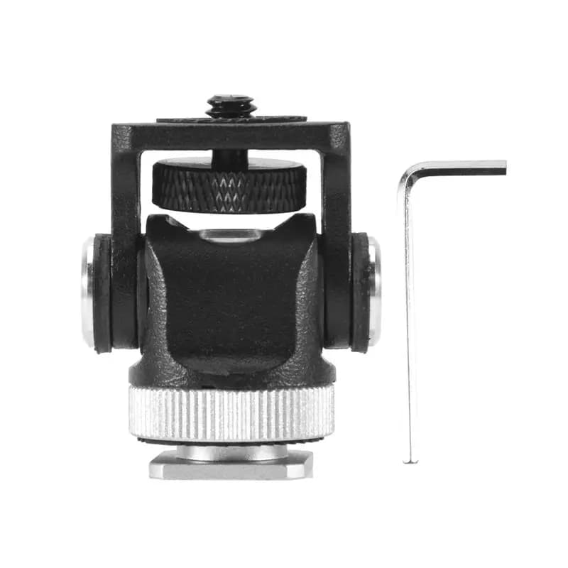 A98Z Mini Hot Shoe Mount Monitor Microphone Flash Holder 1/4 Inch Screw Camera Bracket Tripod Head For Monitor Flash Camera Acce