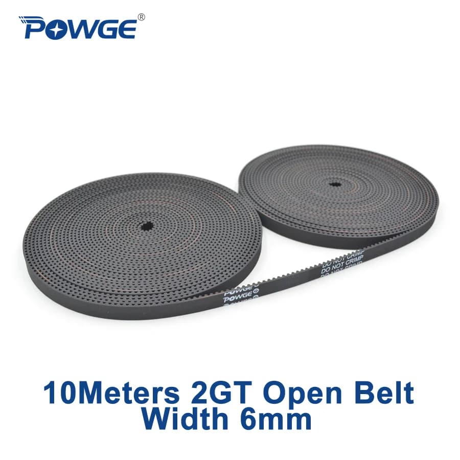 POWGE 2MGT 2M 2GT GT2 aperto sincrona cinghia Dentata 2M-6 2GT-6 larghezza di 6 millimetri di Gomma Piccolo gioco di Movimento Lineare 3D Stampante 10 Metri