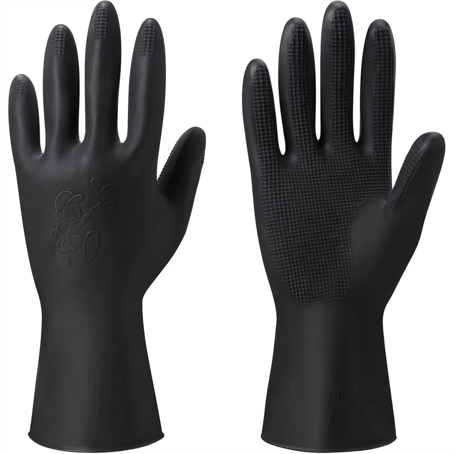 Guanti in Lattice Riutilizzabili Resistenti agli Agenti Chimici, 5 Paia di Guanti Professionali in Gomma per Colorazione Capelli, Pulizia, Tintura, Lavaggio Piatti