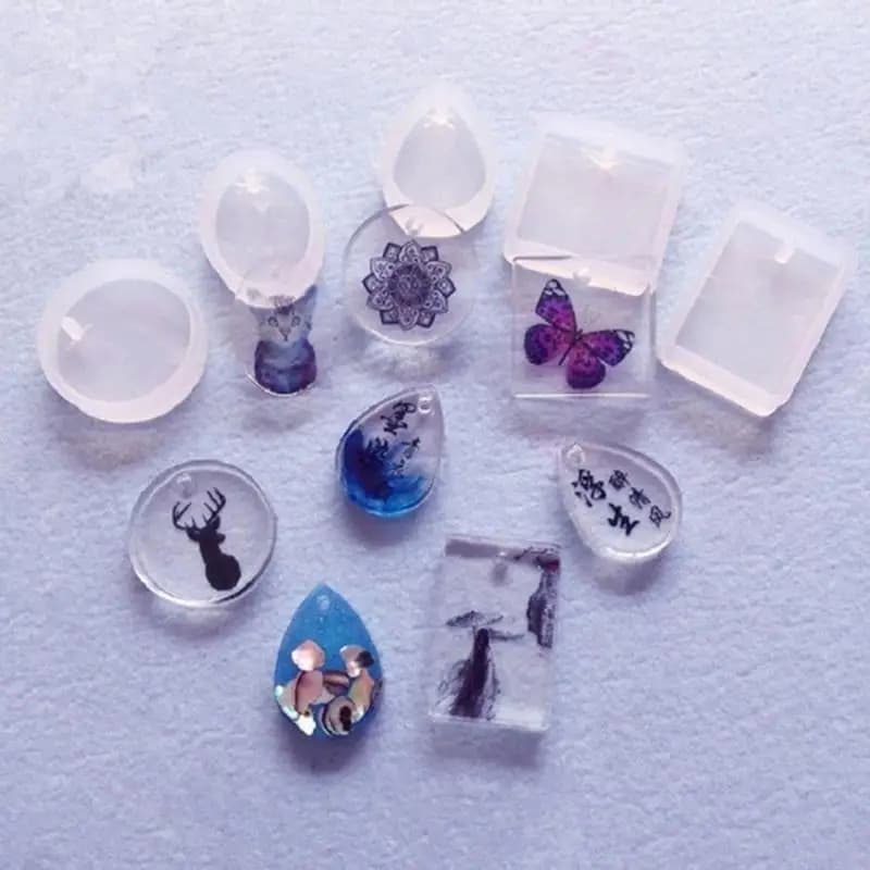 Handmade Multi-style Earrings Eardrop Danglers Silicone Mould DIY Crafts Jewelry Mold Hanging Pendant Keychain Casting